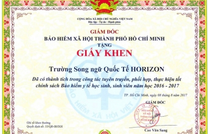 KHEN – THƯỞNG  V/v THỰC HIỆN BẢO HIỂM Y TẾ HỌC SINH